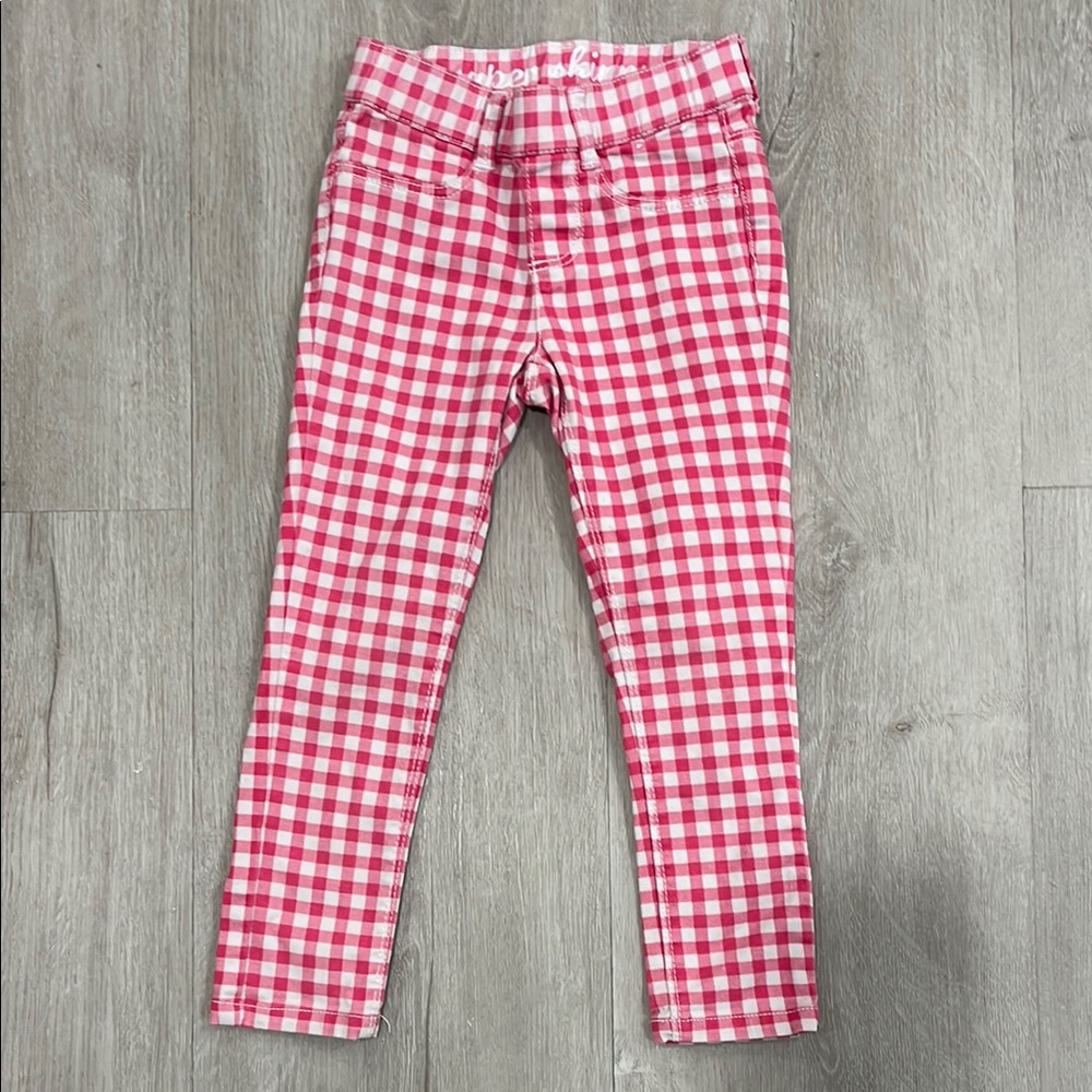 Pink Gingham Kids Pants